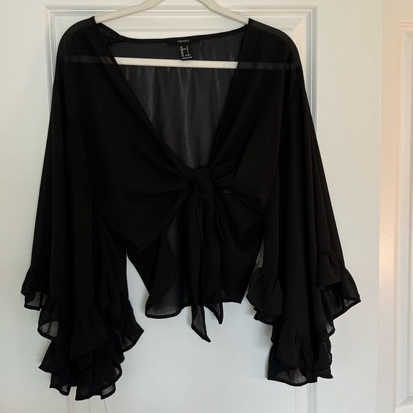 Forever 21 Wrap Blouse - Picture 2 of 5